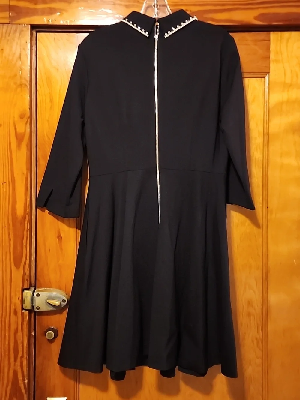 Kate Spade Fit & Flare Ponte Dress Rhinestone And Pearl Collar Embellishments